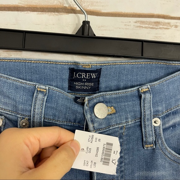 J Crew Exposed Button Fly High Rise Skinny Jeans NWT - Picture 2 of 5